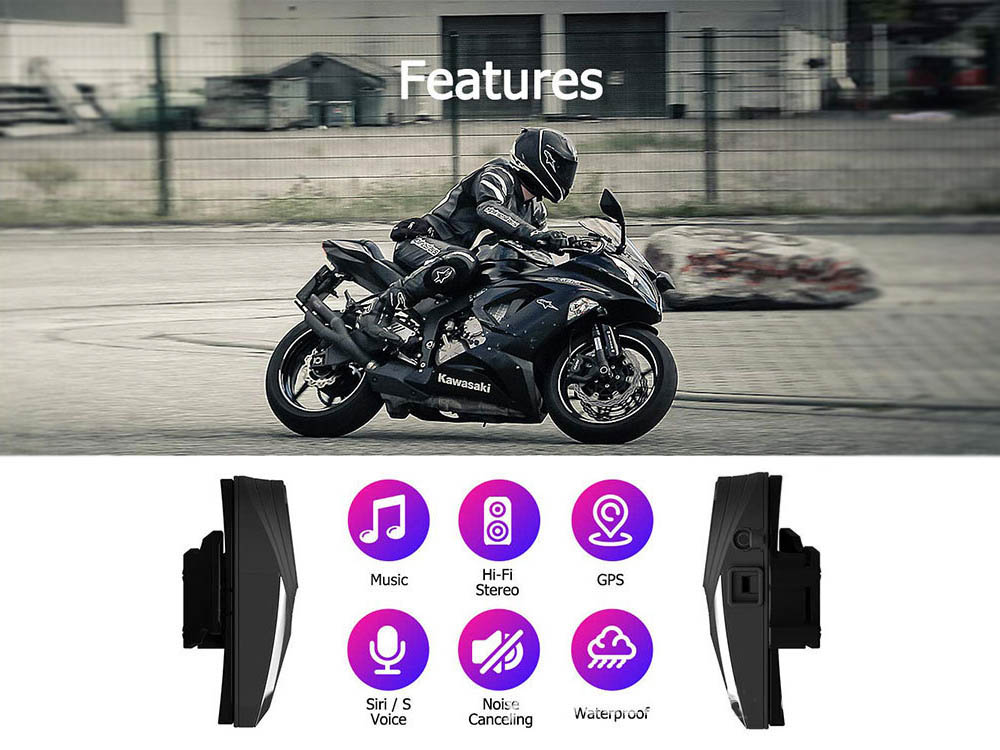 BT-S3 Motorcycle Helmet Bluetooth Headset Wireless Riding Motorcycle Helmet 1000 Meters Built Walkie-talkie