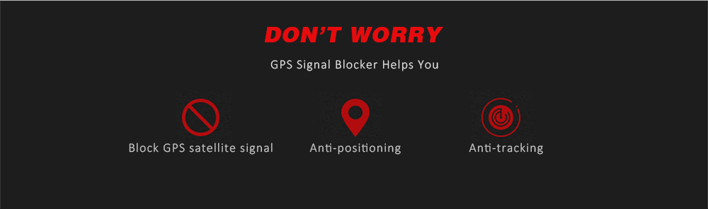 GPS Signal Blocker Car Jammer Anti-positioning Anti-tracking Shielding Instrument - Black